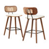 2X Artiss Bar Stools Kitchen Counter Rattan Chairs Pu Leather Padding Product Image
