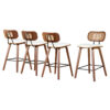 4x Artiss Bar Stools Kitchen Counter Rattan Chairs PU Leather Padding product image