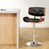 Artiss Bar Stools Gas Lift Leather Black product image