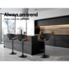 Artiss Bar Stools X3 Kitchen Counter Chair Gas Lift Swivel PU Ambrus Black product image