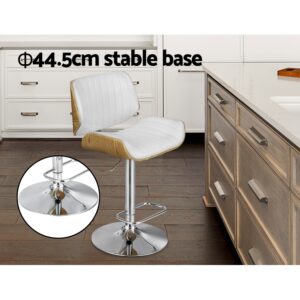 Artiss 2X Bar Stools Adjustable Leather Chairs Product Image