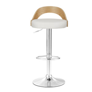 Artiss Adjustable White Leather Bar Stools (Set Of 2) – Sumo Deals Artiss 2X Bar Stools Adjustable Leather Padded White Product Image