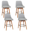 Artiss 4X Bar Stools Swivel Seat Wooden Grey – Sumo Deals Artiss 4X Bar Stools Swivel Seat Wooden Grey Product Image