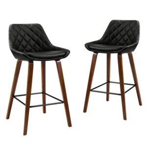 Artiss 4X Bar Stools Pu Seat Wooden Product Image