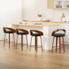 Artiss 4X Bar Stools Swivel Seat Curving Backrest Product Image