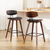 Artiss 2X Bar Stools Leather Padded W/Backrest Product Image