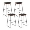 Artiss 4X Bar Stools Leather Padded Metal Product Image
