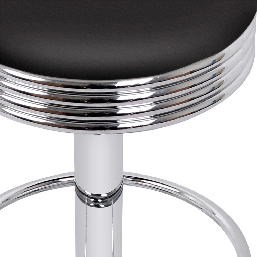 Artiss Set Of 2 Black Pu Leather Bar Stools – Sumo Deals Artiss Set Of 2 Backless Pu Leather Bar Stools - Black And Chrome Product Image