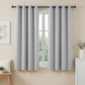 Artiss Blockout Curtains 2X 132x160cm Thermal Insulated Eyelet Drapes Grey product image