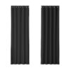 Artiss 2X Blockout Curtains Eyelet 180x213cm Black product image