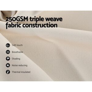 Artiss Blockout Curtains Eyelet 300X230Cm Beige (Pair) – Sumo Deals Artiss 2X Blockout Curtains Eyelet 300X230Cm Beige Product Image