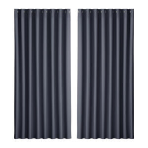 Artiss 2X Blockout Curtains Eyelet 300x230cm Charcoal product image