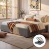 Artiss Bed Frame King Size Gas Lift Base Grey TOKI product image