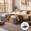 Artiss Bed Frame Queen Size Gas Lift Base Grey TOKI product image