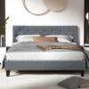 Artiss Queen Size Bed Frame - Grey Vanke – Sumo Deals Artiss Bed Frame Queen Size Grey Vanke Product Image
