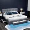 Artiss Bed Frame King Size with 4 Drawers Grey AVIO product image