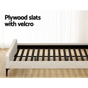 Artiss Bed Frame King Size Beige Ammy Product Image