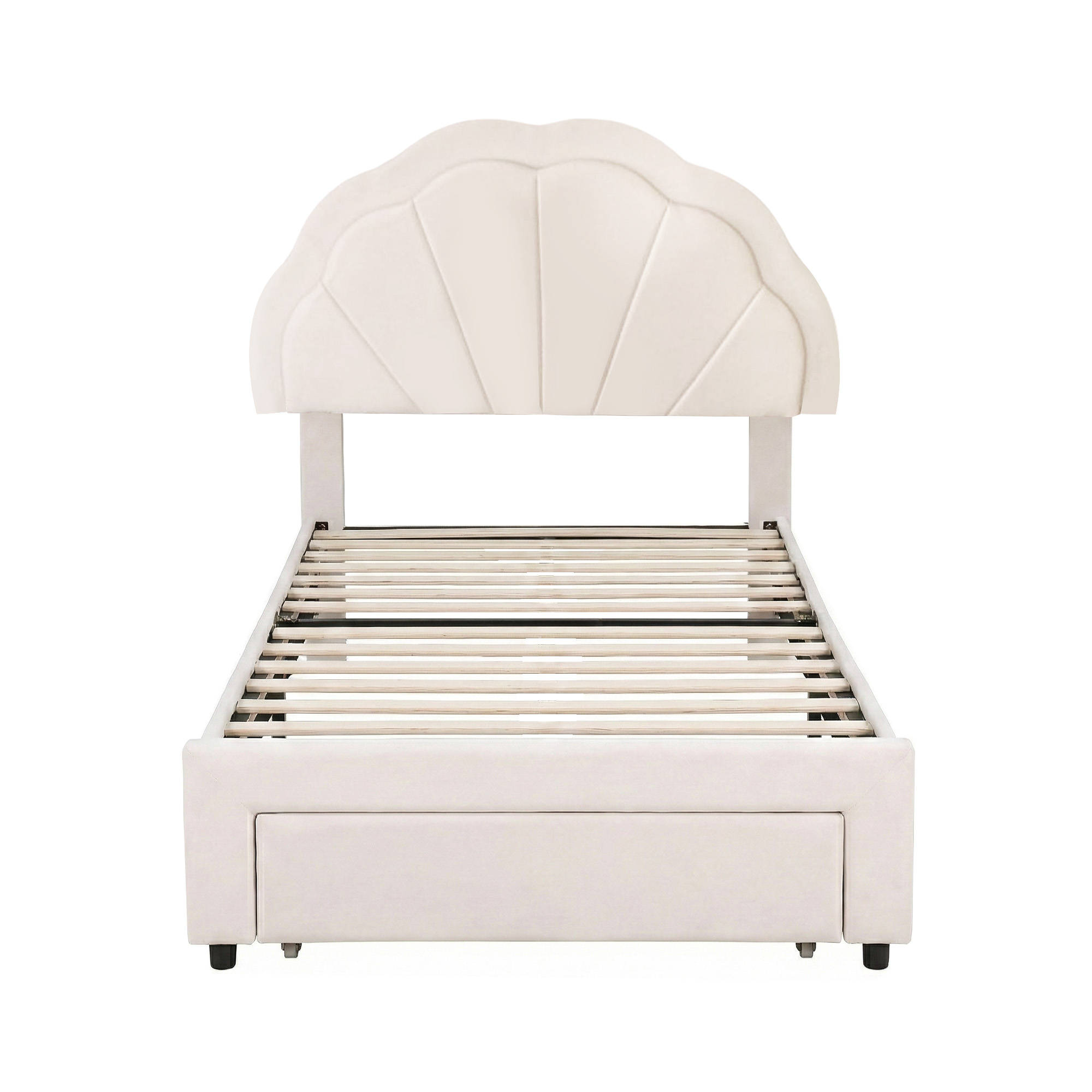 Artiss King Single Bed Frame | Velvet &Amp; Led Storage – Sumo Deals Artiss King Single Bed Frame With Storage Drawer Upholstered Velvet Platform Bed Led Headboard Product Image