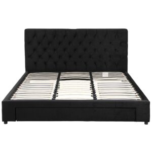 Artiss King Bed Frame Storage Charging Station Upholstered 3 Drawers Usb Type-C Product Image
