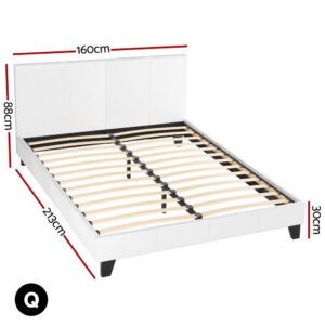 Artiss Neo Queen Size Bed Frame - White – Sumo Deals Artiss Bed Frame Queen Size White Neo Product Image
