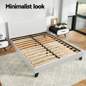 Artiss Neo Queen Size Bed Frame - White – Sumo Deals Artiss Bed Frame Queen Size White Neo Product Image