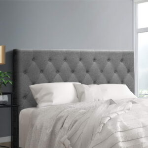 Artiss Bed Head Headboard Queen Size Fabric - CAPPI Grey product image