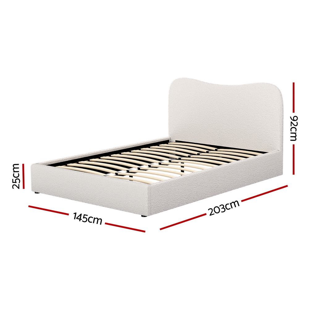Artiss Dara Double Boucle Bed Frame – Sumo Deals Artiss Bed Frame Double Size Boucle Dara Product Image