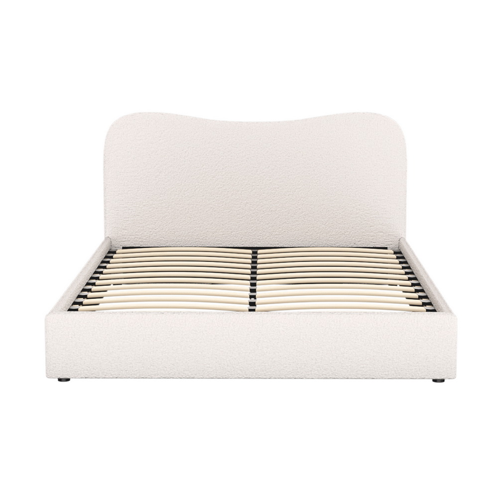 Artiss Queen Boucle Bed Frame - Dara Design – Sumo Deals Artiss Bed Frame Queen Size Boucle Dara Product Image