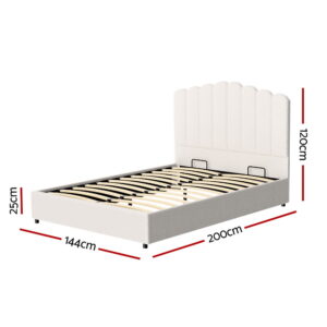 Artiss Bed Frame Double Size Boucle Fion Product Image