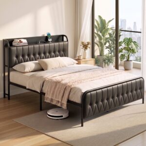 Artiss Queen Bed Frame with Storage Headboard SAA Certified Charging Station product image