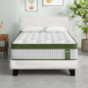 Artiss BedStory Single Bed Frame Mattress Bundle Platform Headboard Medium Firm Hybrid White product image