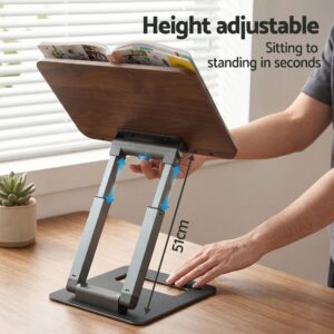 Artiss Telescopic Book Stand | Ergonomic Oak Desktop Holder – Sumo Deals Artiss Book Stand Telescopic Book Holder With Page Clip Ergonomic Desktop Stands Oak Product Image