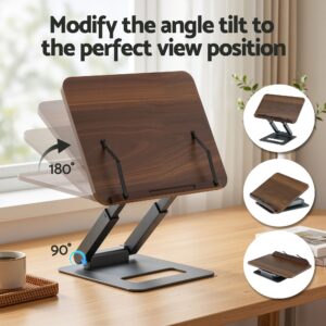 Artiss Telescopic Book Stand | Ergonomic Oak Desktop Holder – Sumo Deals Artiss Book Stand Telescopic Book Holder With Page Clip Ergonomic Desktop Stands Oak Product Image