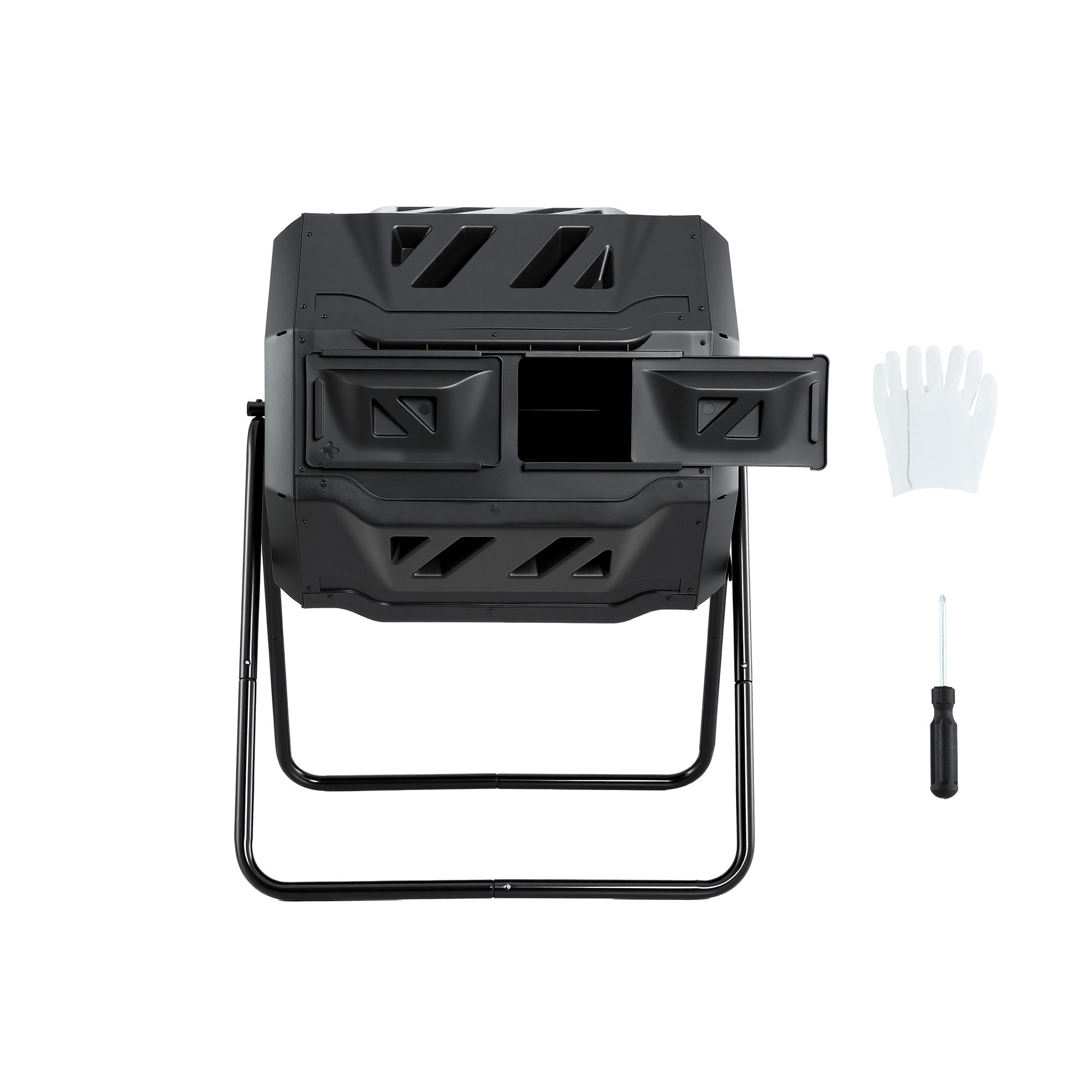 Gardeon 160L Dual-Chamber Compost Bin Tumbler – Sumo Deals Gardeon Compost Bin Dual-Chamber 160L Composter Tumbler Rotating Garden Recycle Food Waste Product Image