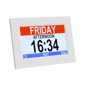 Artiss 8" Digital Day Clock Calendar Alarm White product image