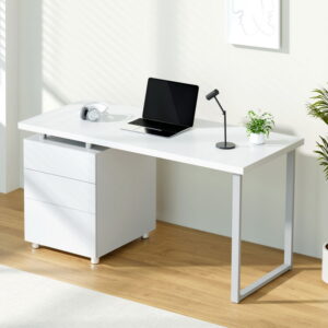 Artiss Computer Desk Drawer White 140CM product image