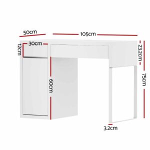 Artiss Computer Desk Drawer Cabinet White Product Image