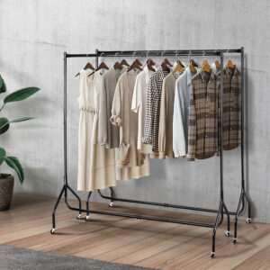 Artiss 2X Clothes Rack Airer Coat Stand 6FT Rail Wheels product image