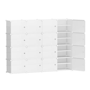 Artiss Shoe Rack DIY 16 Storage Cube Stackable White product image