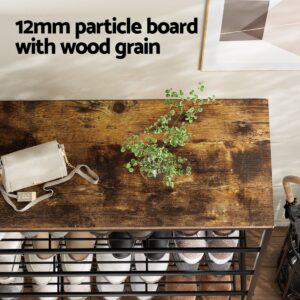 Artiss Shoe Rack 5-Tier 25 Pairs Walnut Bob Product Image