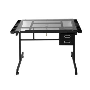 Artiss Drawing Desk Drafting Table Black Product Image