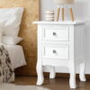 Artiss Bedside Table 2 Drawers - Bisset White Product Image