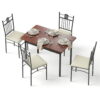 Artiss Dining Table And Chairs Set | 5-Piece Compact – Sumo Deals Artiss Dining Table And Chairs Set Of 5 Compact Kitchen Furniture Upholstered Product Image