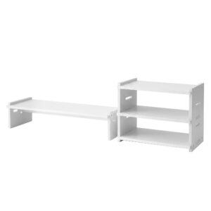 Artiss Monitor Stand &Amp; 3-Tier Desk Organiser 2-In-1 – Sumo Deals Artiss Monitor Stand And 3-Tier Desk Organiser 2-In-1 Modular Computer Monitor Riser Pvc Desktop She Product Image