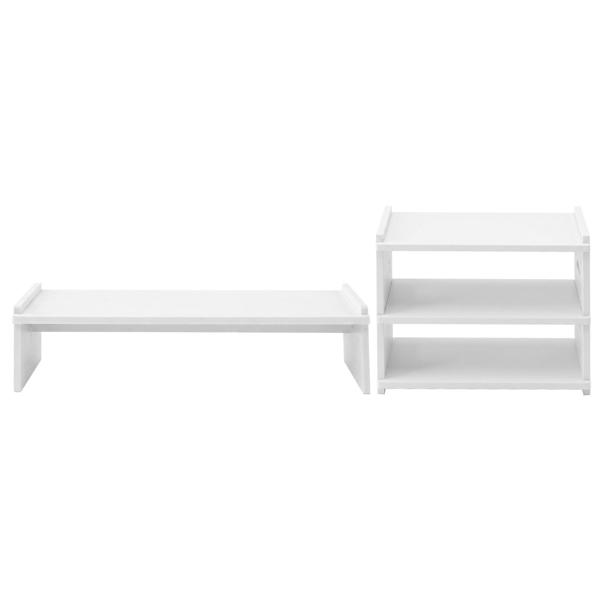 Artiss Monitor Stand &Amp; 3-Tier Desk Organiser 2-In-1 – Sumo Deals Artiss Monitor Stand And 3-Tier Desk Organiser 2-In-1 Modular Computer Monitor Riser Pvc Desktop She Product Image