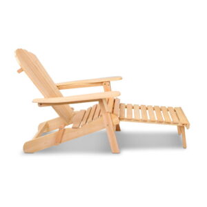 Gardeon Adirondack Chair | Wooden Outdoor Lounge – Sumo Deals Gardeon Adirondack Outdoor Chairs Wooden Sun Lounge Patio Furniture Garden Natural Product Image