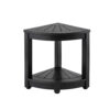 Gardeon Outdoor Coffee Side Table HDPE Desk Corner Shower Stool Bench Seat with Storage Shelf Black product image