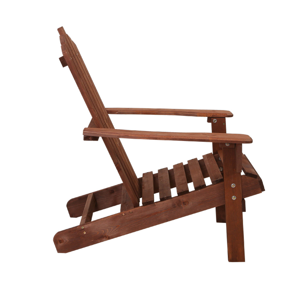 Gardeon Adirondack Chair | Wooden Outdoor Furniture – Sumo Deals Gardeon Adirondack Outdoor Chairs Wooden Beach Chair Patio Furniture Garden Brown Product Image