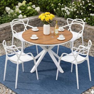 Gardeon 5PCS Outdoor Dining Set Table and Chairs Patio Garden Furniture Entwine product image