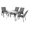 Gardeon 5PC Outdoor Dining Set Table and Chairs Patio Furniture Bistro Set Garden Grey product image
